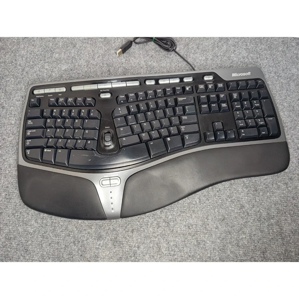 Microsoft Natural Ergonomic Keyboard 4000 v1.0 Wired USB KU-0462 – Black READ